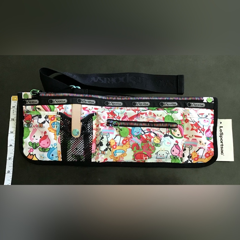 Tokidoki LeSportsac Floral Crossbody Bag with Green Interior